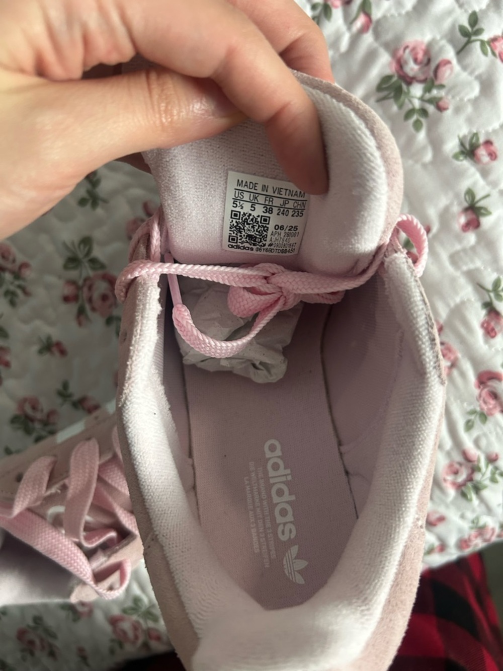 adidas Women’s Pink & White Court-Style Sneakers - Picture 4 of 5